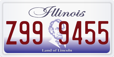 IL license plate Z999455