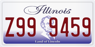 IL license plate Z999459