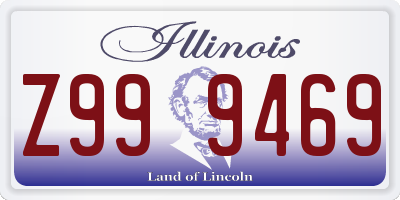 IL license plate Z999469