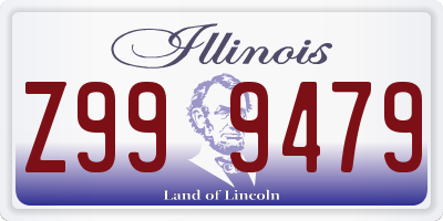 IL license plate Z999479