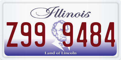 IL license plate Z999484