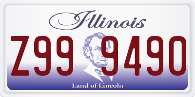 IL license plate Z999490