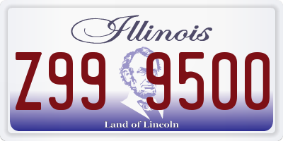 IL license plate Z999500