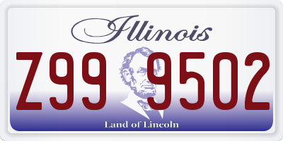 IL license plate Z999502