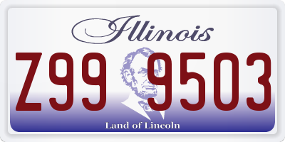 IL license plate Z999503