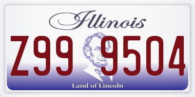 IL license plate Z999504