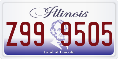 IL license plate Z999505