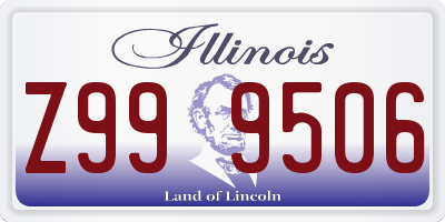 IL license plate Z999506