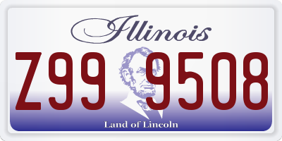 IL license plate Z999508