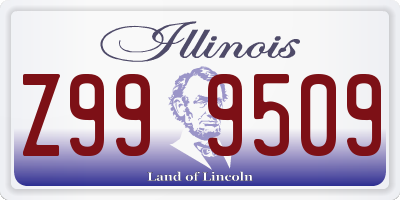 IL license plate Z999509