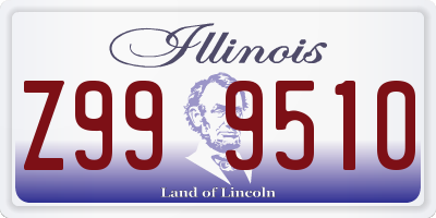 IL license plate Z999510