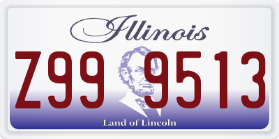 IL license plate Z999513