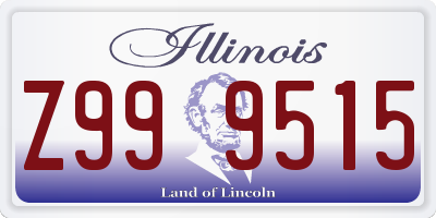 IL license plate Z999515