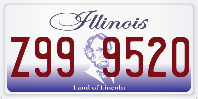 IL license plate Z999520