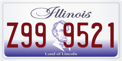 IL license plate Z999521