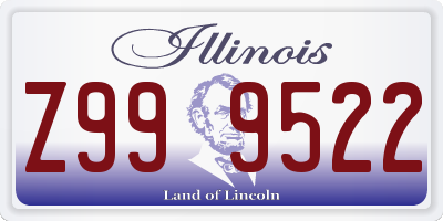 IL license plate Z999522