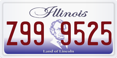 IL license plate Z999525