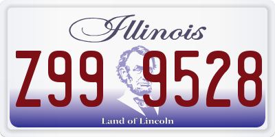 IL license plate Z999528