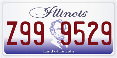 IL license plate Z999529