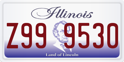 IL license plate Z999530