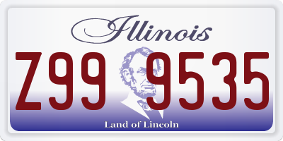 IL license plate Z999535