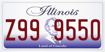 IL license plate Z999550