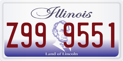 IL license plate Z999551