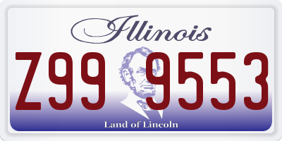 IL license plate Z999553