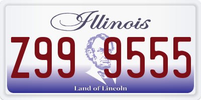 IL license plate Z999555