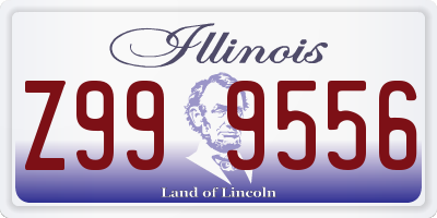 IL license plate Z999556