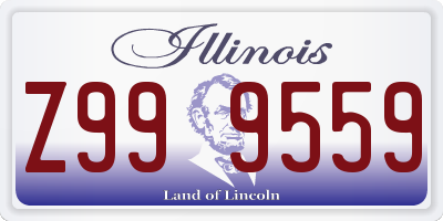 IL license plate Z999559