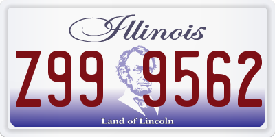 IL license plate Z999562