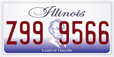 IL license plate Z999566