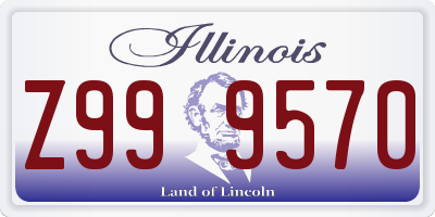 IL license plate Z999570