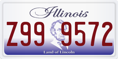 IL license plate Z999572