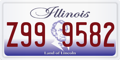 IL license plate Z999582