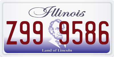 IL license plate Z999586