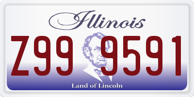 IL license plate Z999591