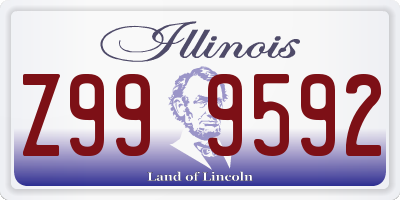 IL license plate Z999592