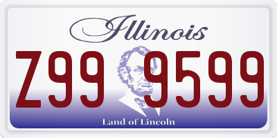 IL license plate Z999599