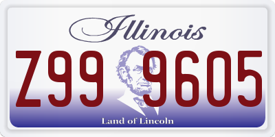 IL license plate Z999605