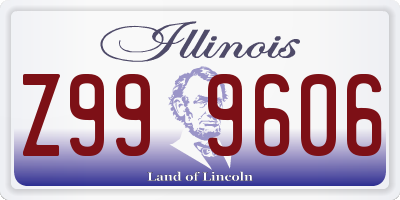 IL license plate Z999606