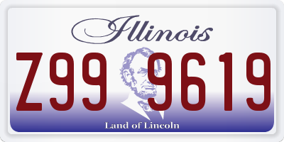 IL license plate Z999619