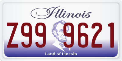 IL license plate Z999621