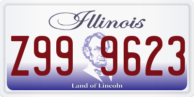 IL license plate Z999623