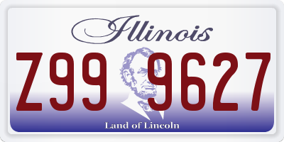 IL license plate Z999627