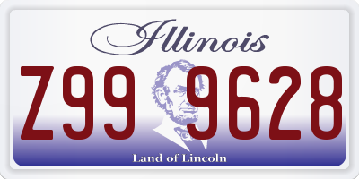 IL license plate Z999628