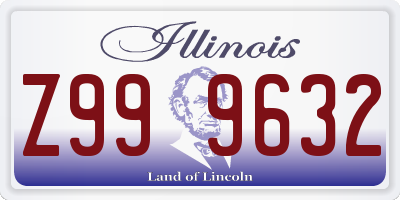 IL license plate Z999632