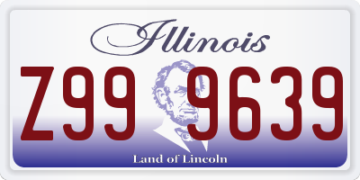 IL license plate Z999639