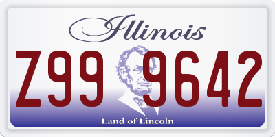 IL license plate Z999642